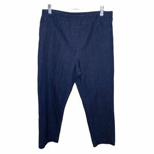 Soft Surroundings Pull On Cropped Skinny Jeggings Size Medium Jeans Blue Stretch